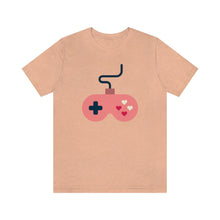 Load image into Gallery viewer, Minimalist Heart Game Valentine&#39;s Day T-Shirt - Heather Peach
