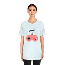 Load image into Gallery viewer, Minimalist Heart Game Valentine&#39;s Day T-Shirt - Heather Ice Blue (Lifestyle)
