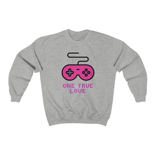 Gaming One True Love Valentine's Day Sweatshirt - Ash