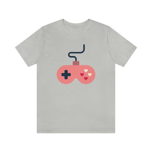 Minimalist Heart Game Valentine's Day T-Shirt - Ash
