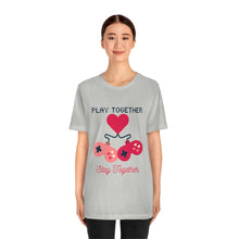 Load image into Gallery viewer, Play Together Stay Together Couple&#39;s T-Shirt - Silver (Lifestyle)
