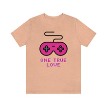Load image into Gallery viewer, Gaming One True Love Retro Controller T-Shirt - Heather Peach
