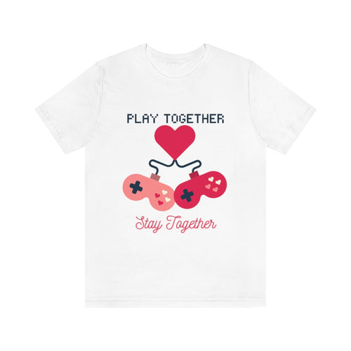 Play Together Stay Together Couple's T-Shirt - White