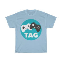 Load image into Gallery viewer, Two Average Gamers Circle Logo T-Shirt - Light Blue
