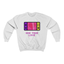 Load image into Gallery viewer, Gaming One True Love Nintendo Switch Valentine&#39;s Day Sweatshirt - White
