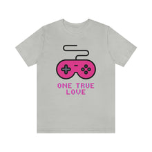 Load image into Gallery viewer, Gaming One True Love Retro Controller T-Shirt - Ash
