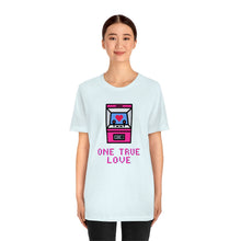 Load image into Gallery viewer, Gaming One True Love Arcade T-Shirt - Light Blue (Lifestyle)
