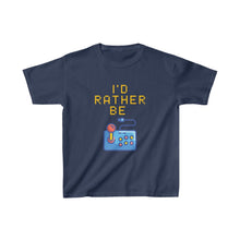 Load image into Gallery viewer, I&#39;d Rather be Gaming Retro Game Pad Kids T-Shirt - Navy
