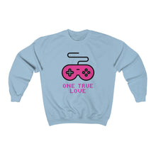 Load image into Gallery viewer, Gaming One True Love Valentine&#39;s Day Sweatshirt - Light Blue
