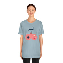 Load image into Gallery viewer, Minimalist Heart Game Valentine&#39;s Day T-Shirt - Light Blue (Lifestyle)
