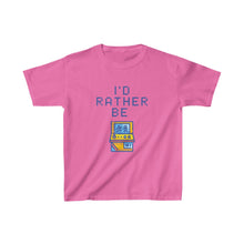 Load image into Gallery viewer, I&#39;d Rather be Gaming Arcade Kids T-Shirt - Azalea

