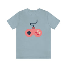 Load image into Gallery viewer, Minimalist Heart Game Valentine&#39;s Day T-Shirt - Light Blue
