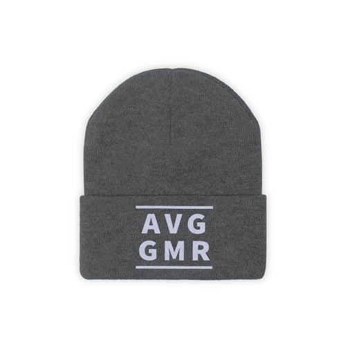 Average Gamer Embroidered Knit Beanie (Front)