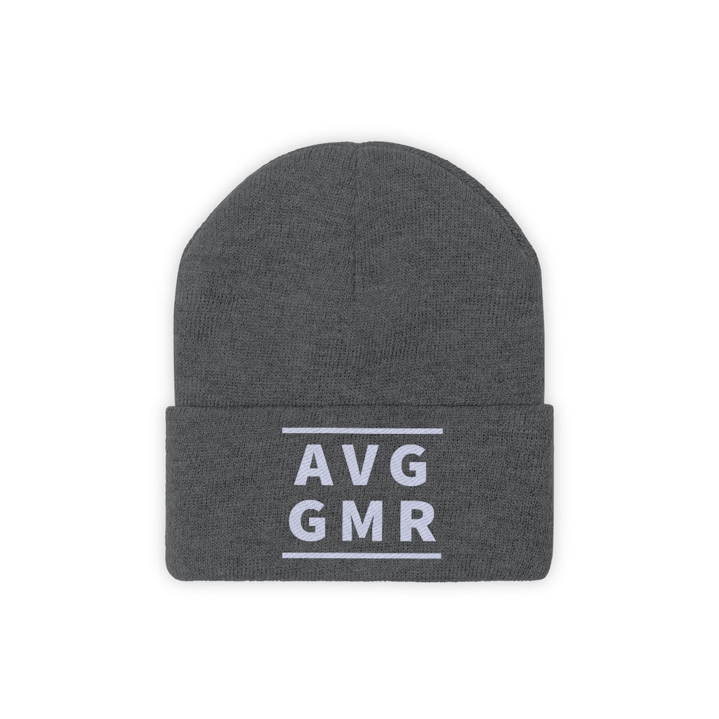 Average Gamer Embroidered Knit Beanie (Front)