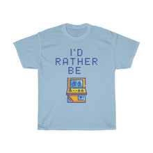 Load image into Gallery viewer, I&#39;d Rather be Arcade Gaming T-Shirt - Light Blue
