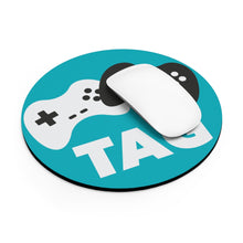 Load image into Gallery viewer, Two Average Gamer Round Logo Mouse Pad - Lifestyle 2
