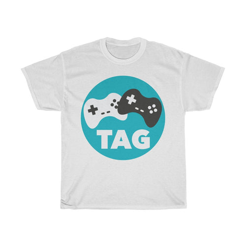 Two Average Gamers Circle Logo T-Shirt - White