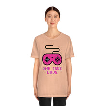 Load image into Gallery viewer, Gaming One True Love Retro Controller T-Shirt - Heather Peach (Lifestyle)
